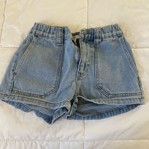 retro denim shorts